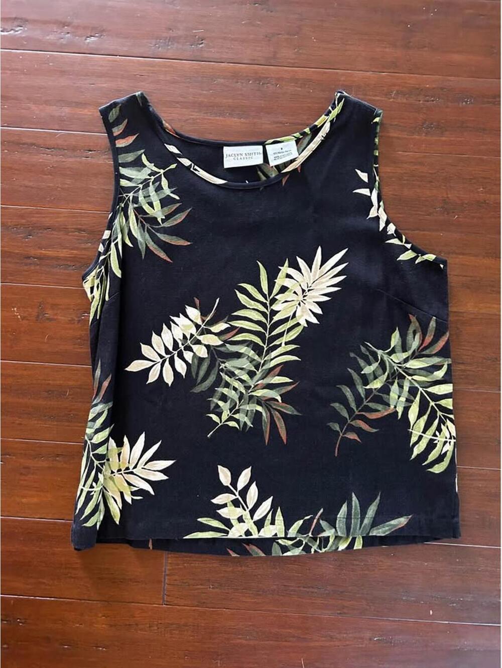 Jaclyn Smith vintage tropical tank top